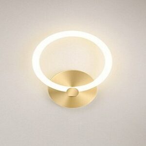 Kinkiet lampa ścienna RING złoty LED nowoczesna