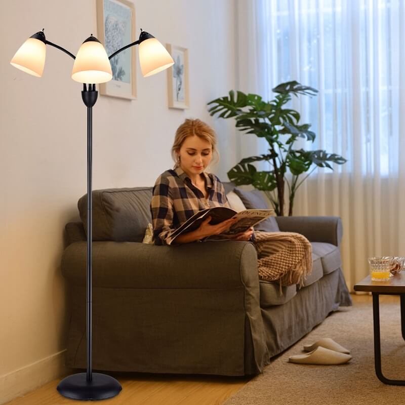 Klasyczna Lampa Podłogowa Z 3 Kloszami - obrazek 4