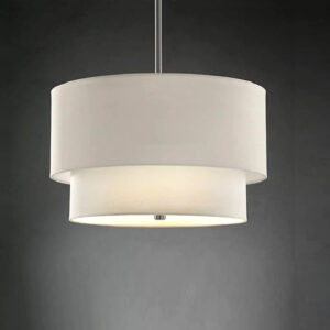 Klasyczna Lampa Wisząca Canberra Podwójny Abażur