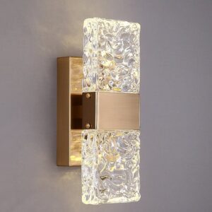 Kryształowa Lampa Ścienna Złota Glamour