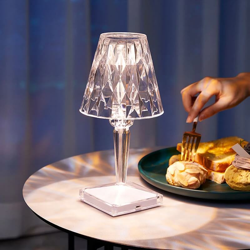 Kryształowa Lampa Stołowa LED Bezprzewodowa - obrazek 2
