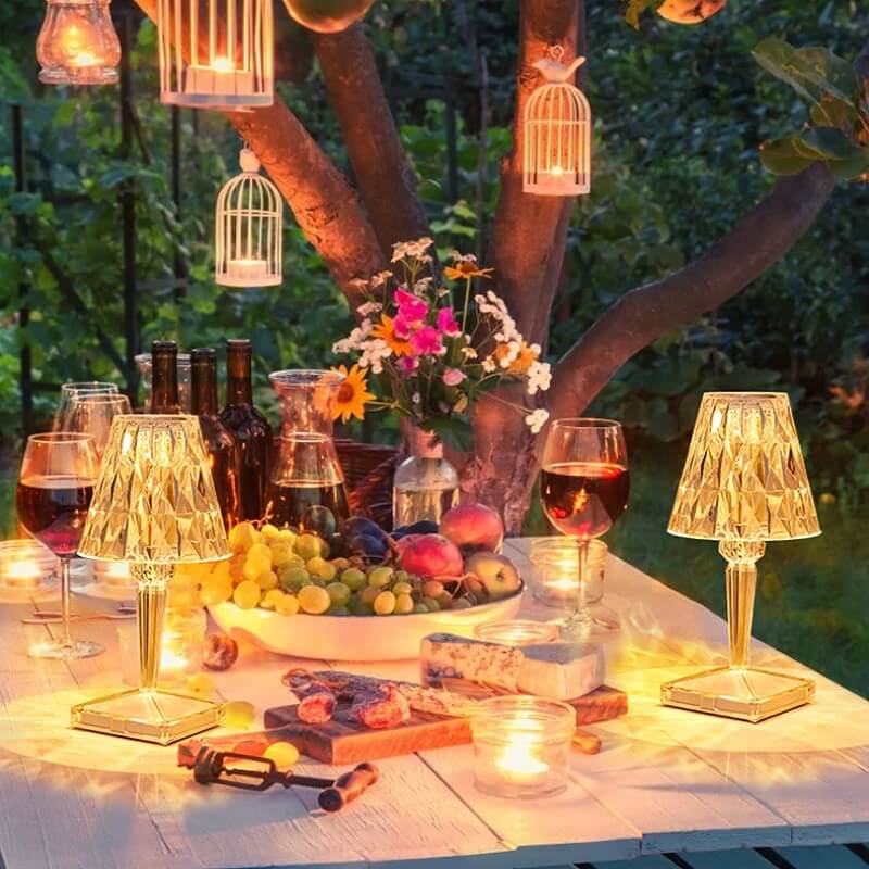 Kryształowa Lampa Stołowa LED Bezprzewodowa - obrazek 5