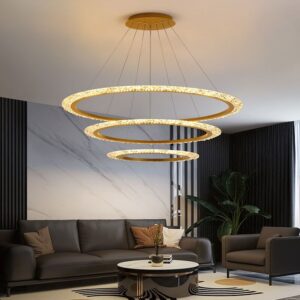 Kryształowa Lampa Wisząca RINGS Eklektyczna