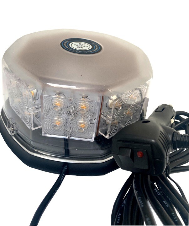 Lampa Ostrzegawcza Strobo Kogut LED 12-24V MAGNES