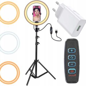 Lampa Pierścieniowa do Makijażu 80W Led + Statyw