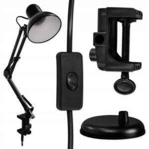 Lampka biurkowa kreślarska szkolna biurko led E27