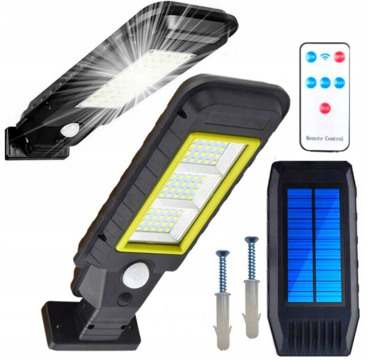 Lampa Latarnia Solar Led 50W + Pilot z czujnikiem ruchu