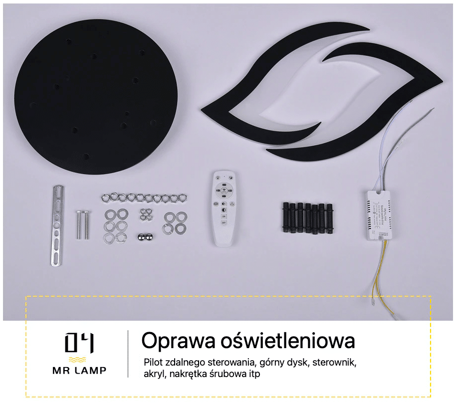 Plafon Kwiat LOTOS Lampa 18 led sufitowy bluetooth Pilot - obrazek 8