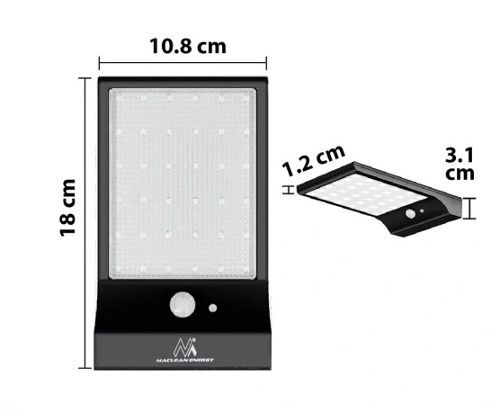 Lampa Latarnia Solarna 4W Led Czujnik Ruchu i Zmierzchu - obrazek 3