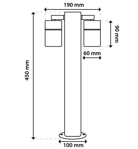 Lampa Ogrodowa LED 2xGU10 45cm - obrazek 4