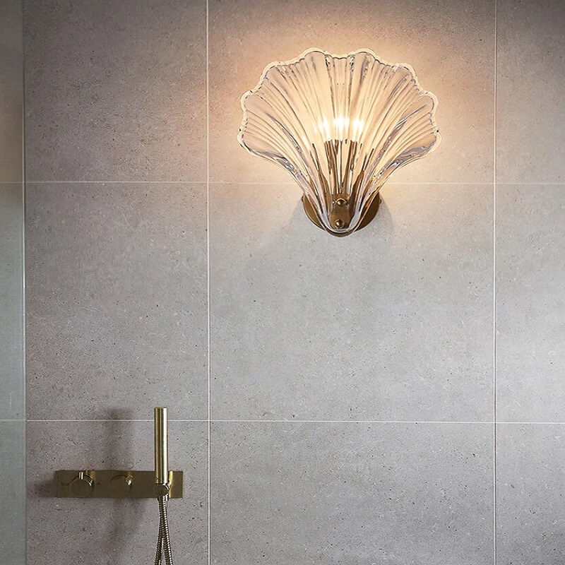 Lampa Ścienna Muszla Szklana Glamour - obrazek 4