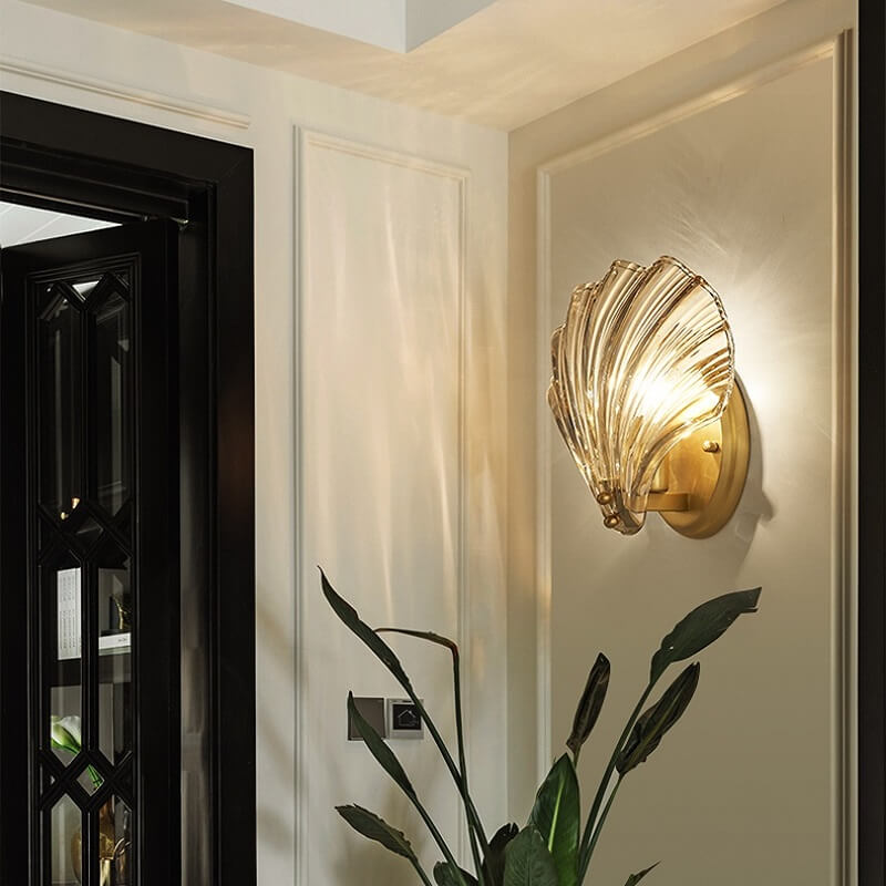 Lampa Ścienna Muszla Szklana Glamour - obrazek 6
