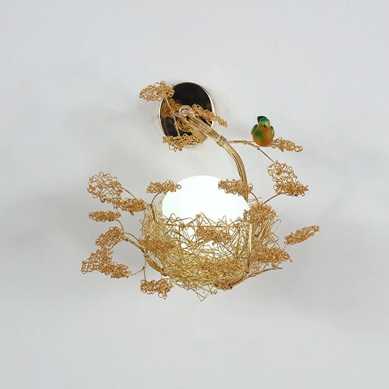 Lampa Ścienna Ptasie Gniazdo Cottagecore Art Deco - obrazek 5