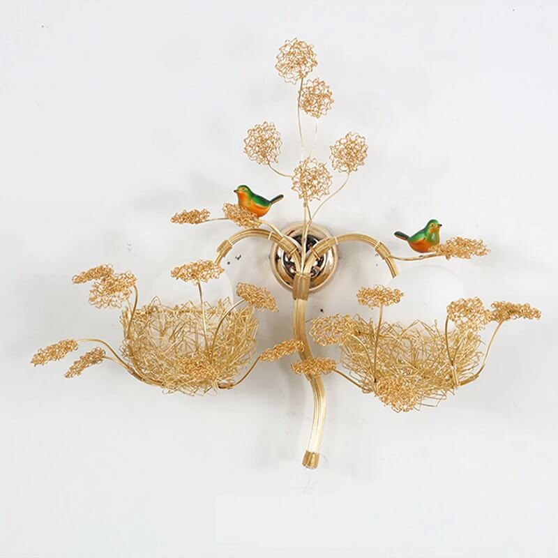 Lampa Ścienna Ptasie Gniazdo Cottagecore Art Deco - obrazek 7