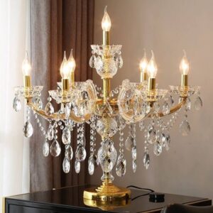 Lampa Stojąca Kryształowa Candle Art Deco