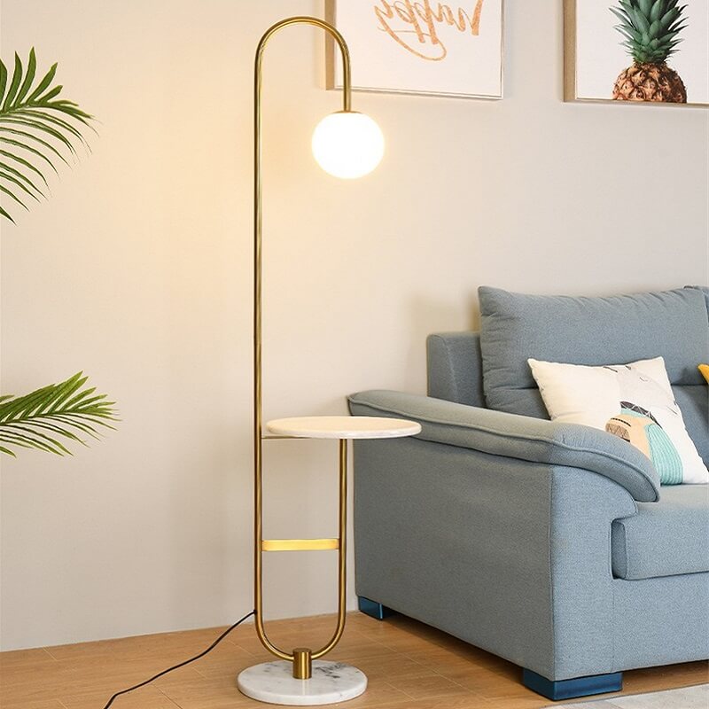 Lampa Stojąca Podłogowa Ze Stolikiem Art Deco - obrazek 5