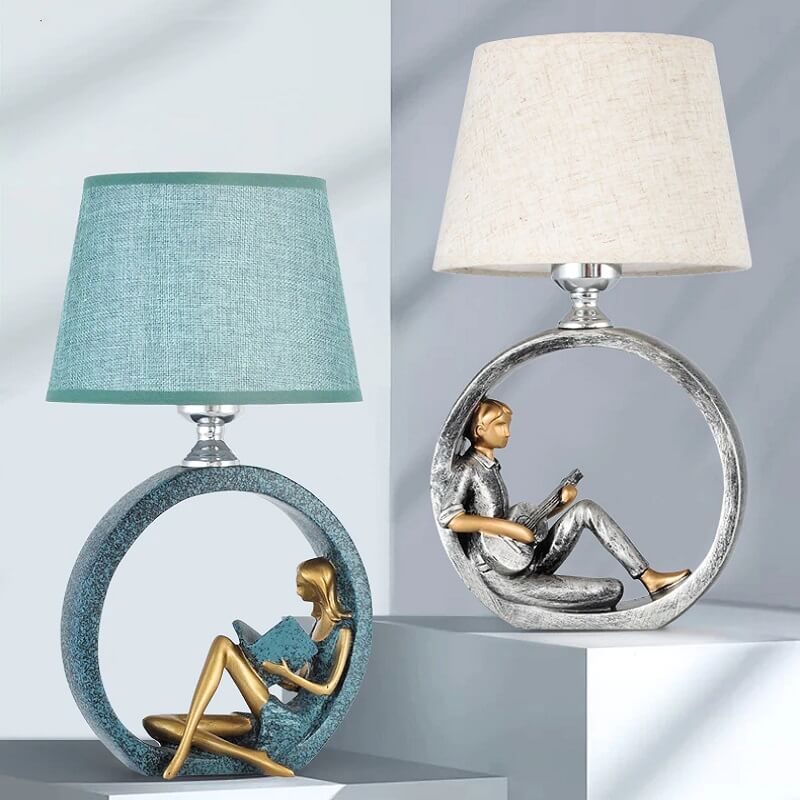 Lampa Stołowa Reading Girl Art Deco - obrazek 5