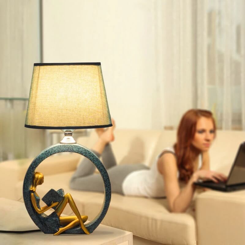 Lampa Stołowa Reading Girl Art Deco - obrazek 4