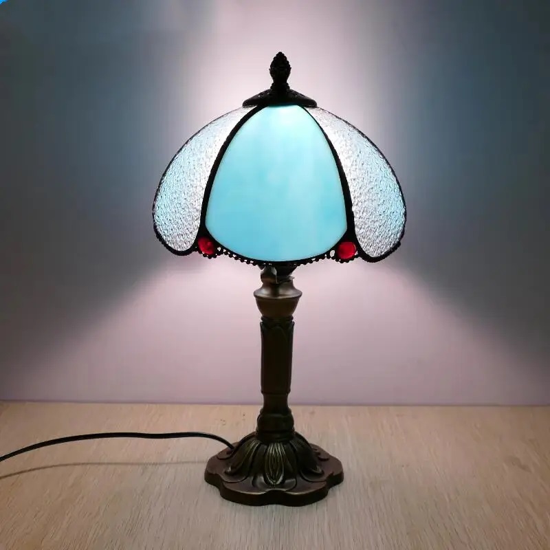 Lampa Stołowa Tiffany Vintage Kolorowa