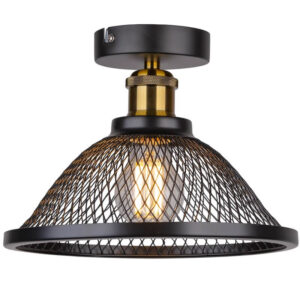 Lampa Sufitowa Plafon Siatka Loft Elegancka