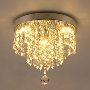 Lampa Sufitowa Wiszące Kryształy Plafon LED