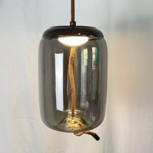 Lampa Wisząca Brokis Knot Szklana Skandynawska Szara Typ A