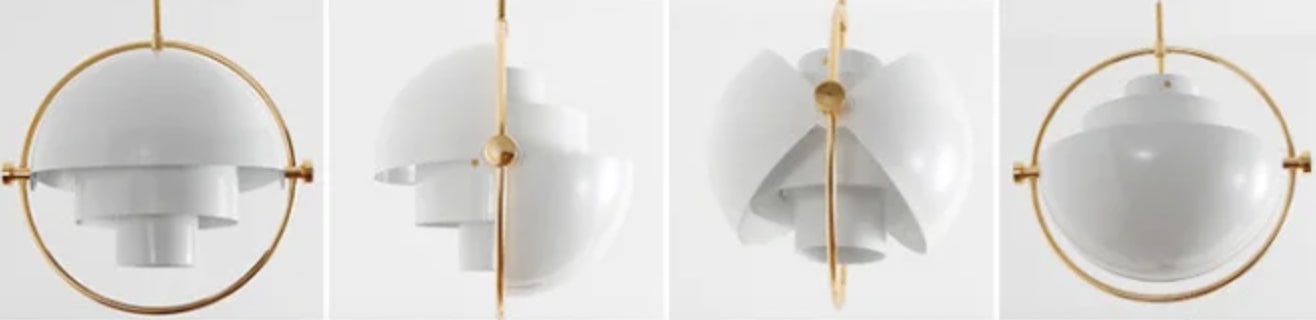 Lampa Wisząca Gubi Multi lite Skandynawska Biała