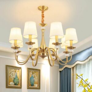 Klasyczna Lampa Wisząca Calamaro Żyrandol Złoty