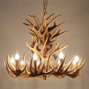 Lampa Wisząca Lindby Poroże Rustykalna