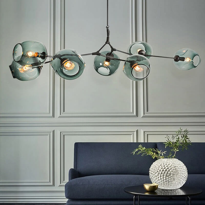 Nowoczesna Lampa Wisząca Modern Orchid Żyrandol Szklany