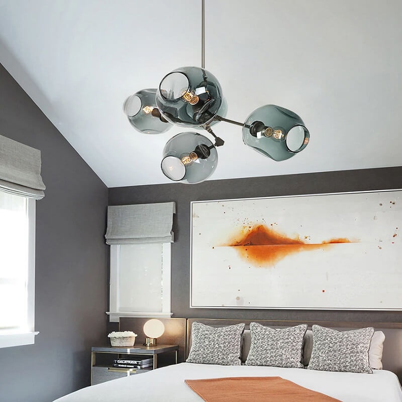 Nowoczesna Lampa Wisząca Modern Orchid Żyrandol Szklany - obrazek 5