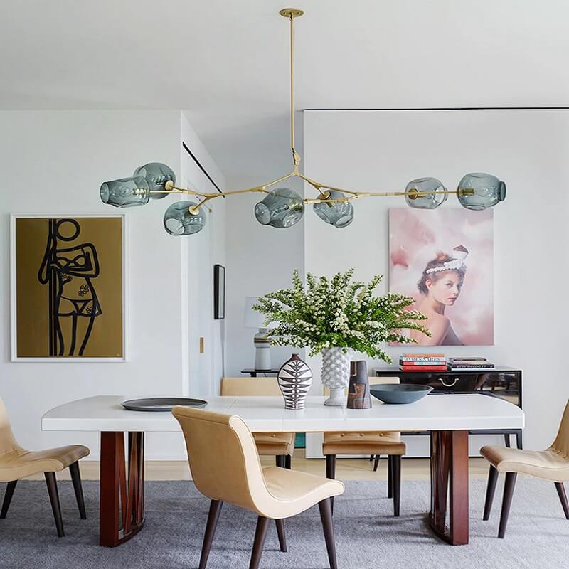 Nowoczesna Lampa Wisząca Modern Orchid Żyrandol Szklany - obrazek 6