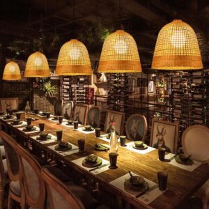 Naturalna Bambusowa Lampa Wisząca Penida Boho J