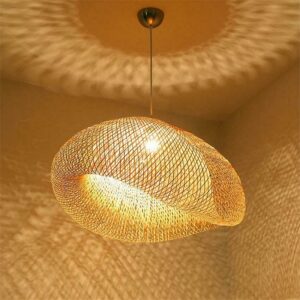 Lampa Wisząca Naturalna Bambusowa Boho F