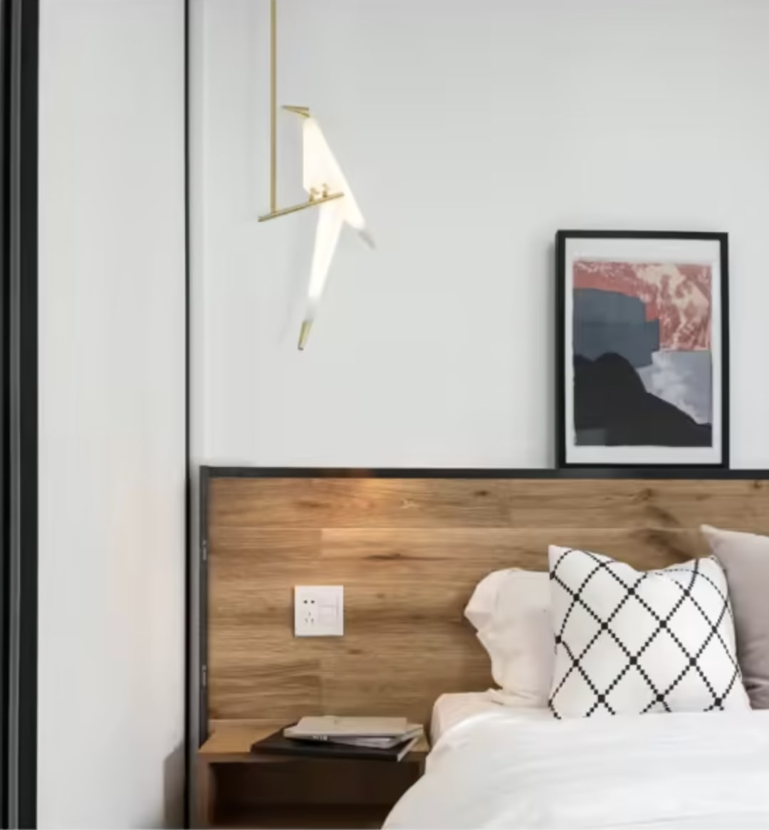 Lampa Wisząca Ptak Origami Art Deco