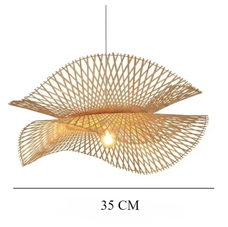 Lampa Wisząca Rattanowa Żyrandol Teahouse