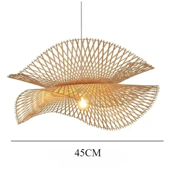 Lampa Wisząca Rattanowa Żyrandol Teahouse