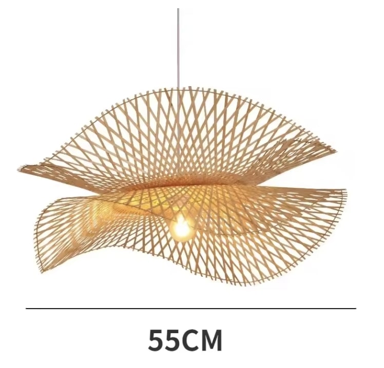 Lampa Wisząca Rattanowa Żyrandol Teahouse