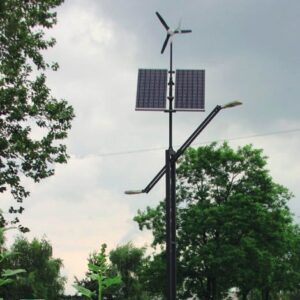 Latarnia Hybrydowa LED 2x28W (panele 2x190W)