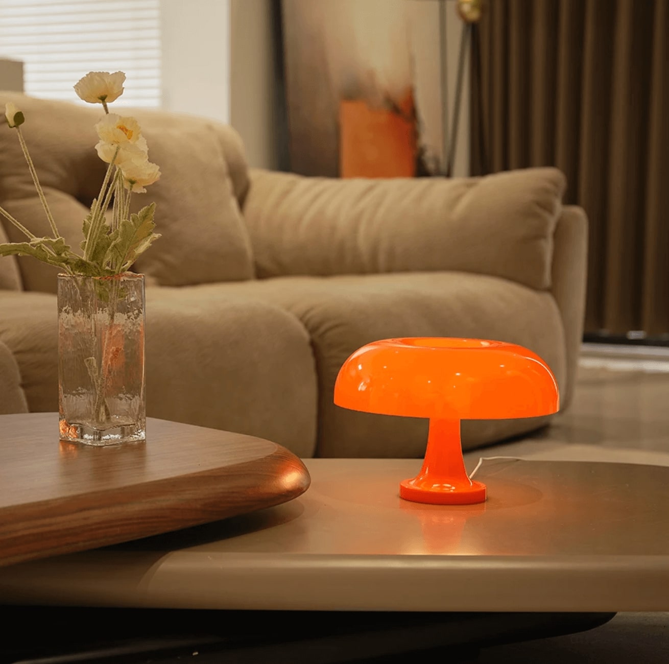 Lampa stołowa Mushroom retro