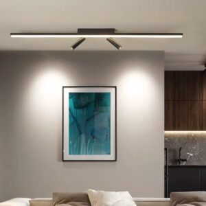 Lampa sufitowa LED listwa z reflektorami.