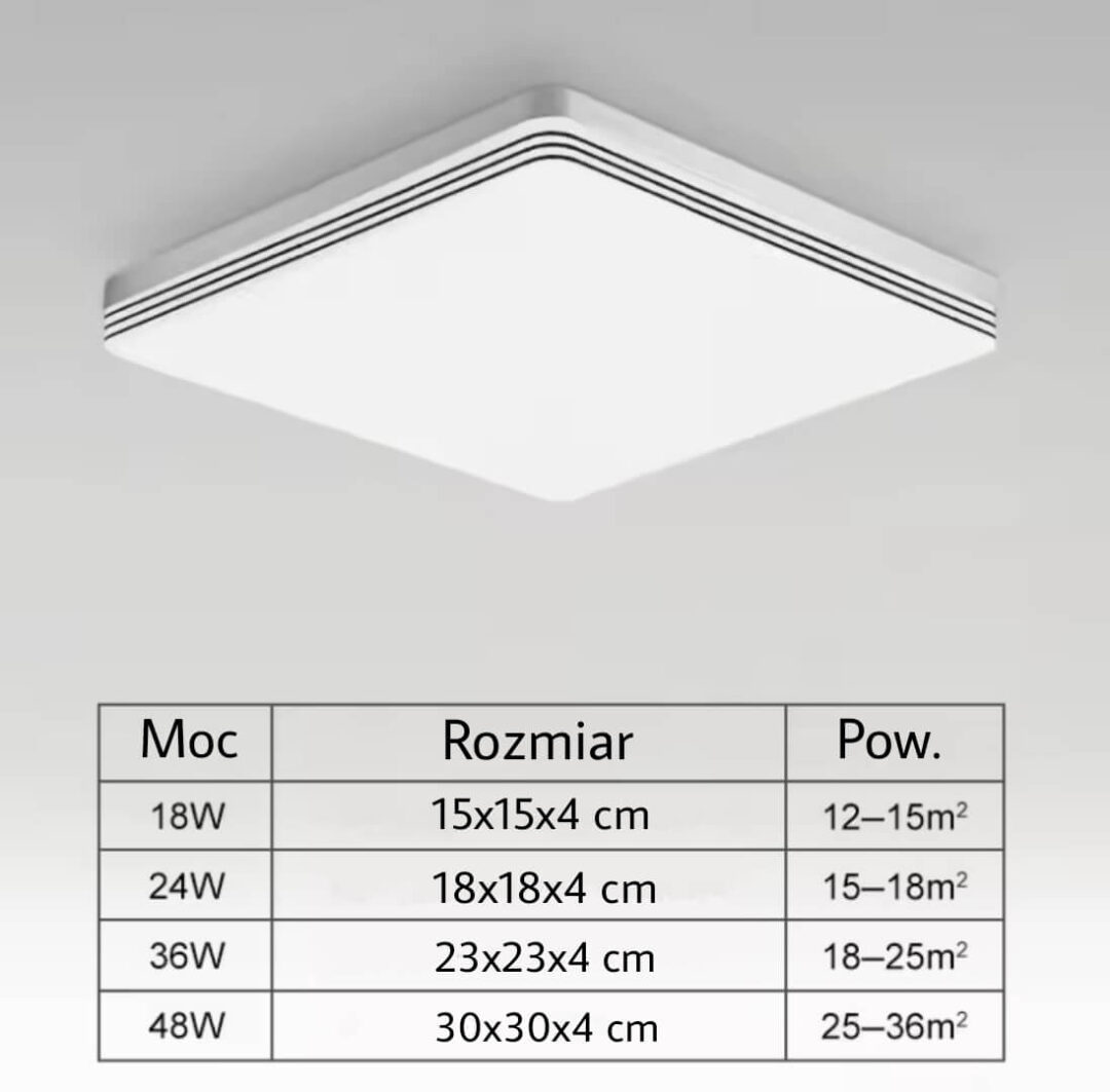 Lampa sufitowa LED panel kwadratowy