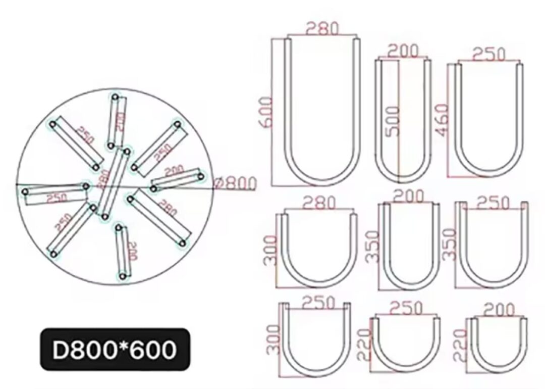 Lampa sufitowa w kształcie litery U