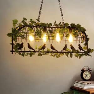 Lampa sufitowa wisząca ptaki liście