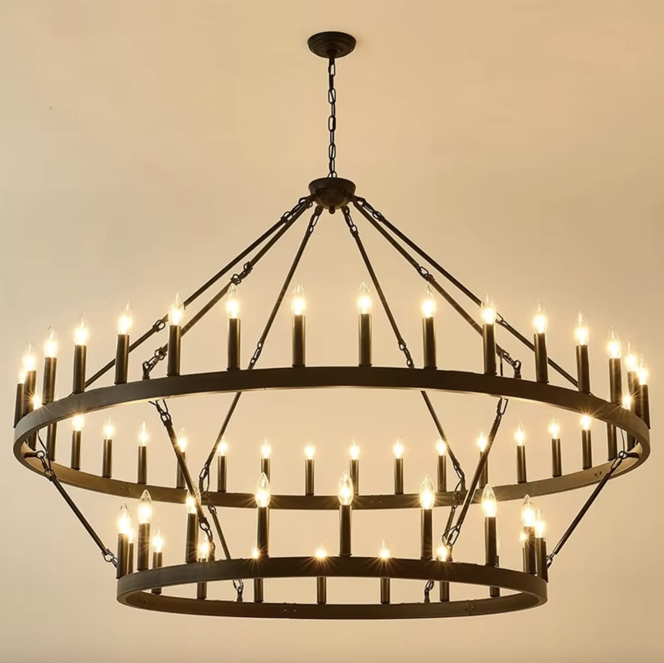 Lampa wisząca koło vintage loft