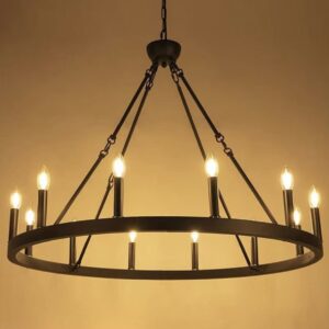 Lampa wisząca koło vintage loft