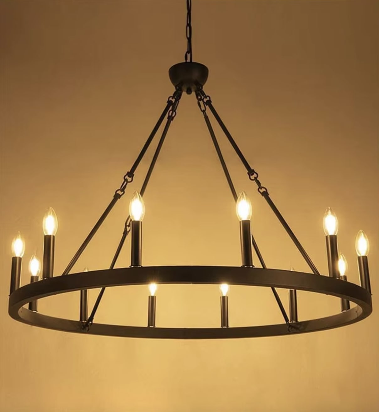 Lampa wisząca koło vintage loft