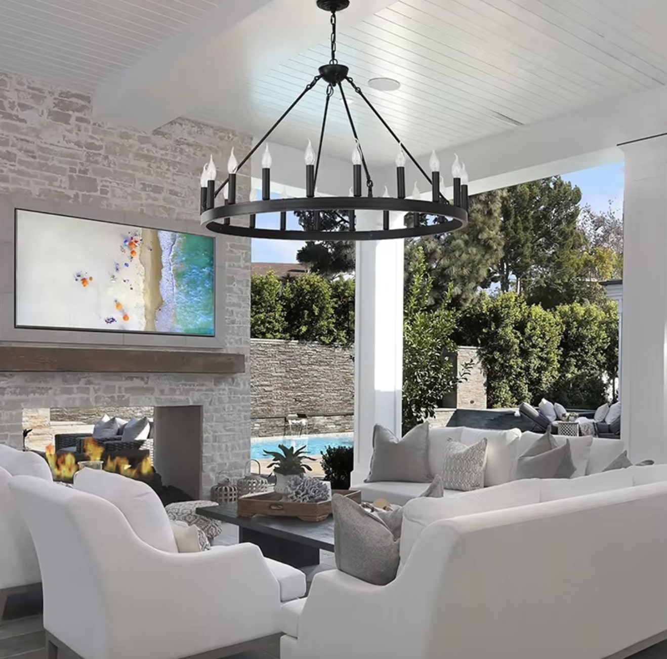 Lampa wisząca koło vintage loft