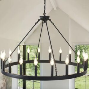 Lampa wisząca koło vintage loft