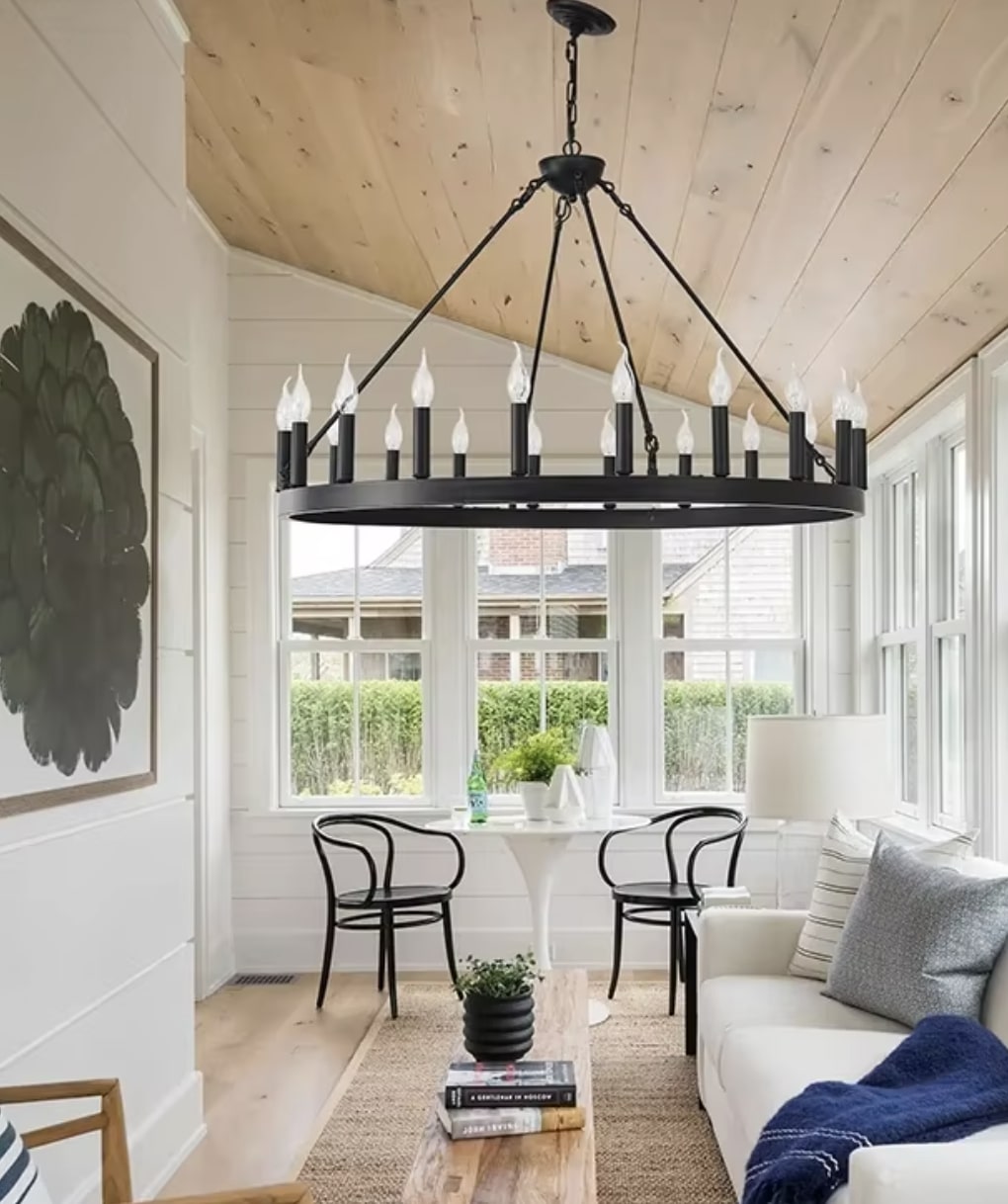 Lampa wisząca koło vintage loft